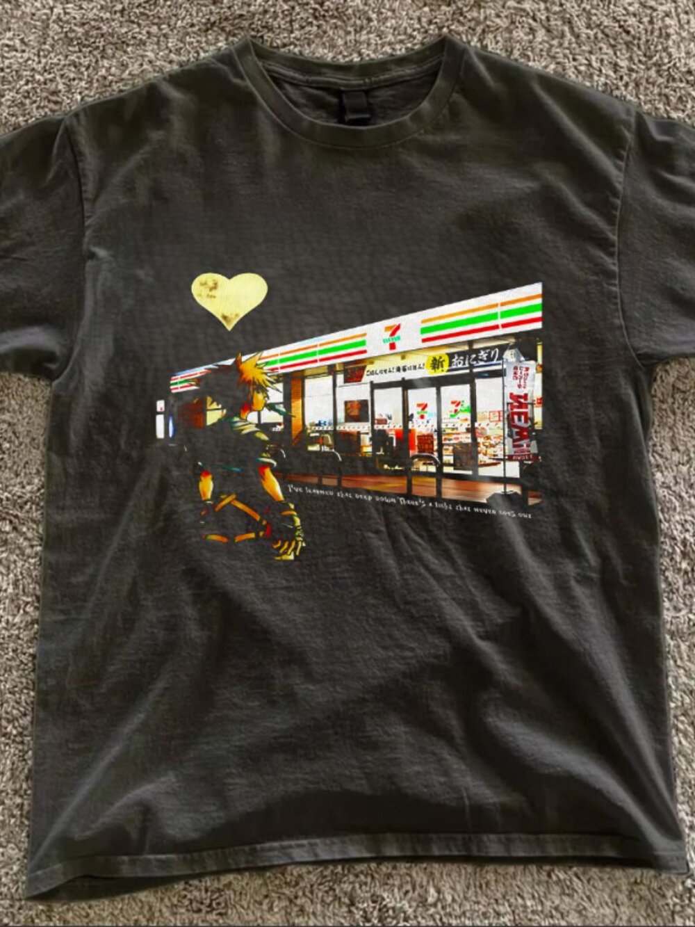 The Vintage Kingdom Hearts Anime Character Shirt, Sora in Front of 7-Eleven Tee